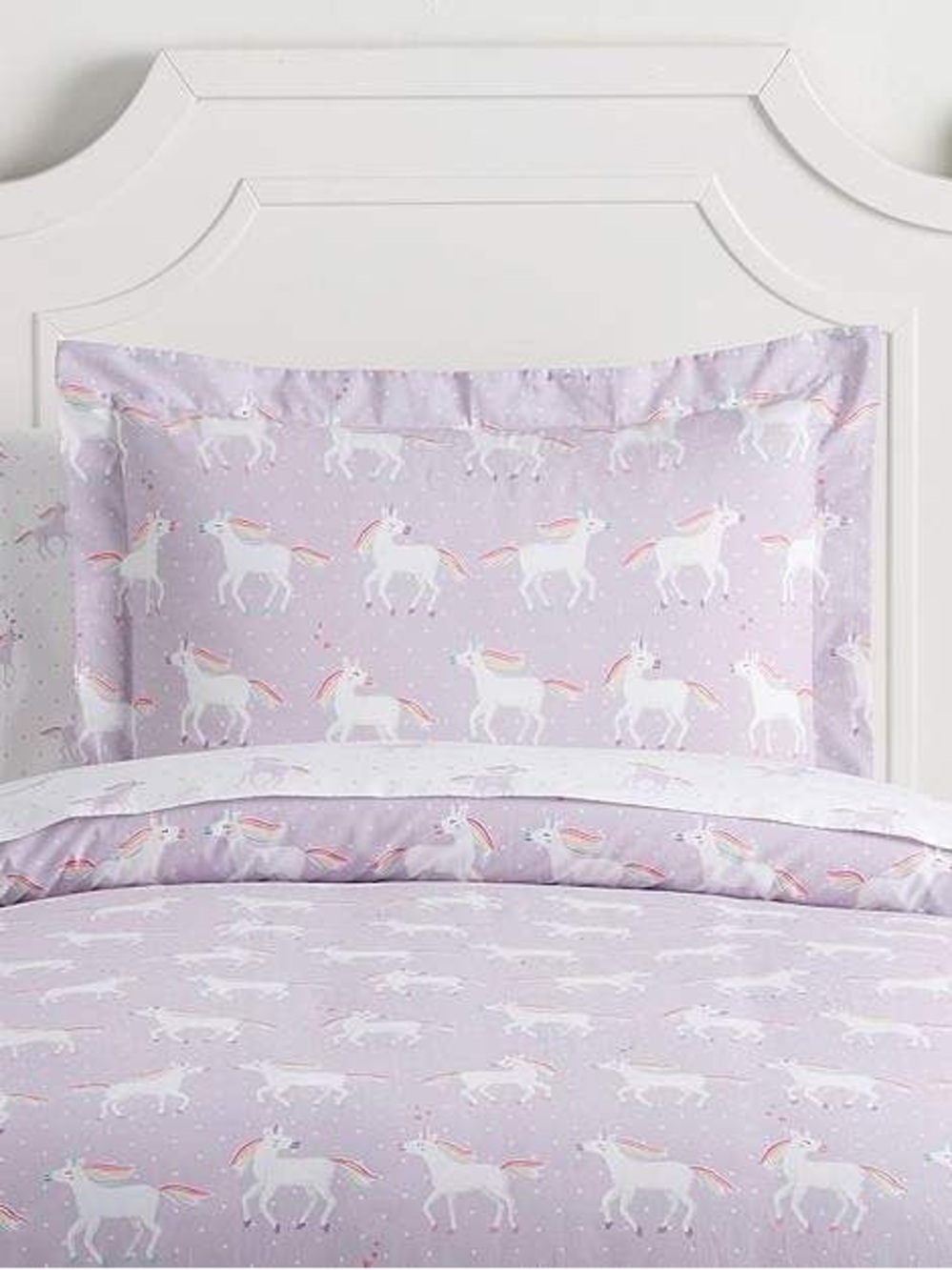 Pottery Barn Kids Lavender Unicorn Print Duvet Cover Full/Queen